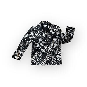 Excellent condition black and white coldwater creek blazer